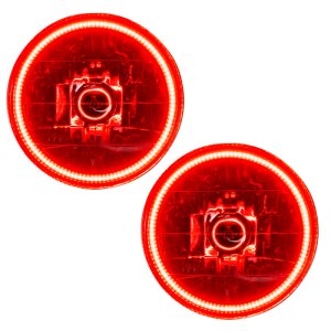 Jeep Wrangler TJ Headlight Halo Kit - ORACLE Lighting - Pre-Assembled LED SMD Halo - Red - `97-`06